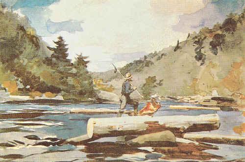 Winslow Homer Hudson River, Logging China oil painting art